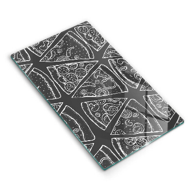 Skleněná deska za sporák Ilustrace pizzy