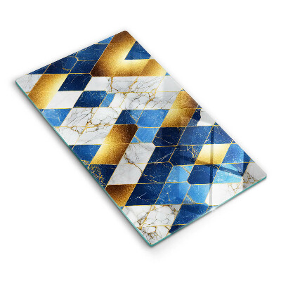 Ochranná deska za plynový sporák Zlatý kosočtverečný mramor