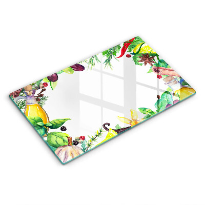 Ochranná deska za plynový sporák Malované potraviny