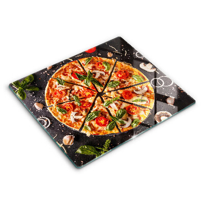 Kryt na sklokeramickou desku 60x52 cm Houbová pizza