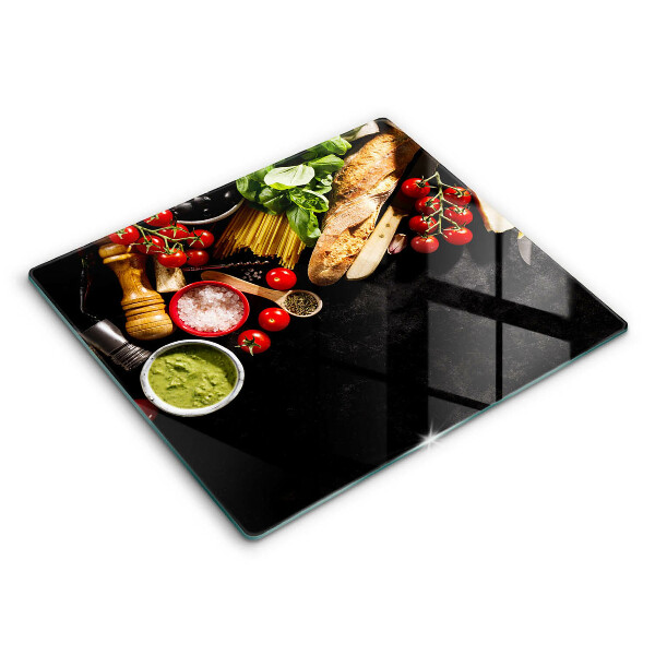 Skleněná deska za plynový sporák 60x52 cm Italské přísady a koření