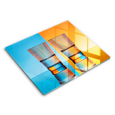 Krycí deska na sporák 60x52 cm Dvě sklenice vody