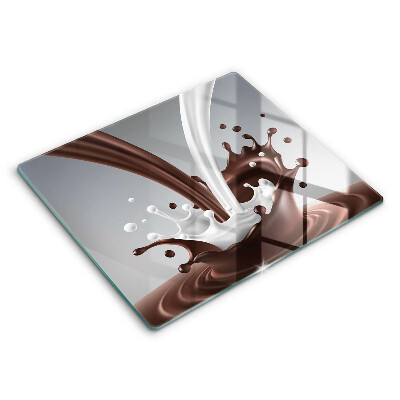 Ochranná deska za sporák 60x52 cm Mléko a čokoláda