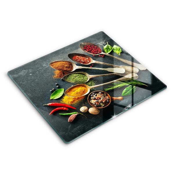 Kryt na sklokeramickou desku 60x52 cm Kuchyňské lžičky na koření