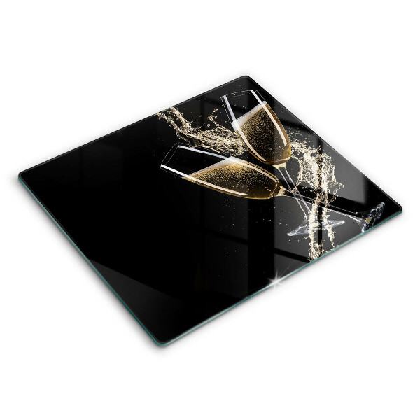 Skleněná deska za plynový sporák 60x52 cm Sklenice na šampaňské