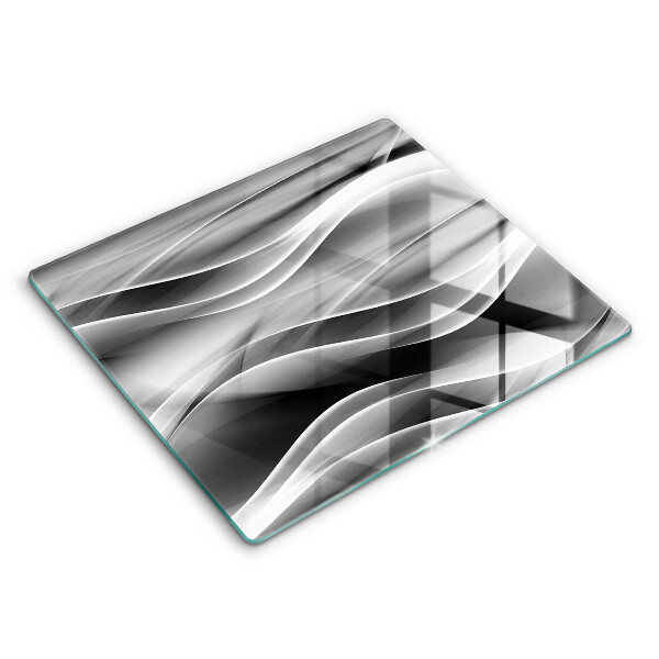 Skleněná deska za plynový sporák 60x52 cm Abstraktní měkké linie