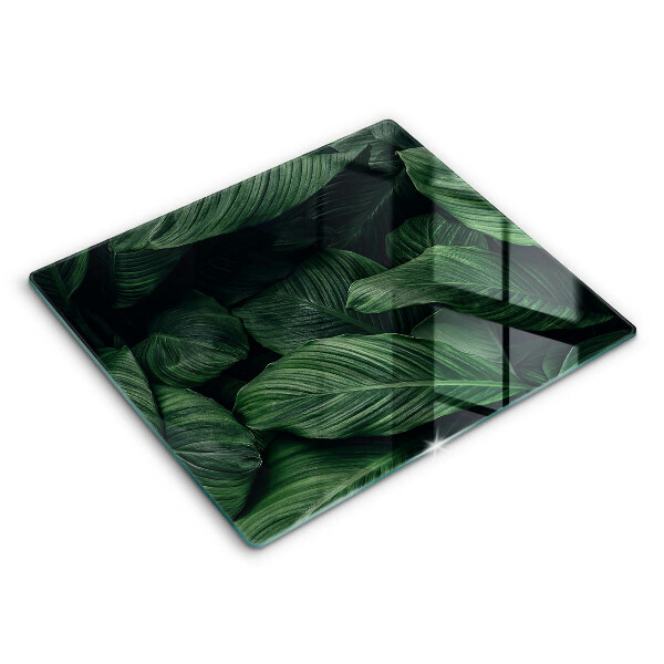 Sklo za sporák 60x52 cm Tmavé listy