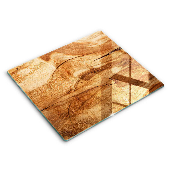 Skleněná deska za plynový sporák 60x52 cm Textura dřevěné desky