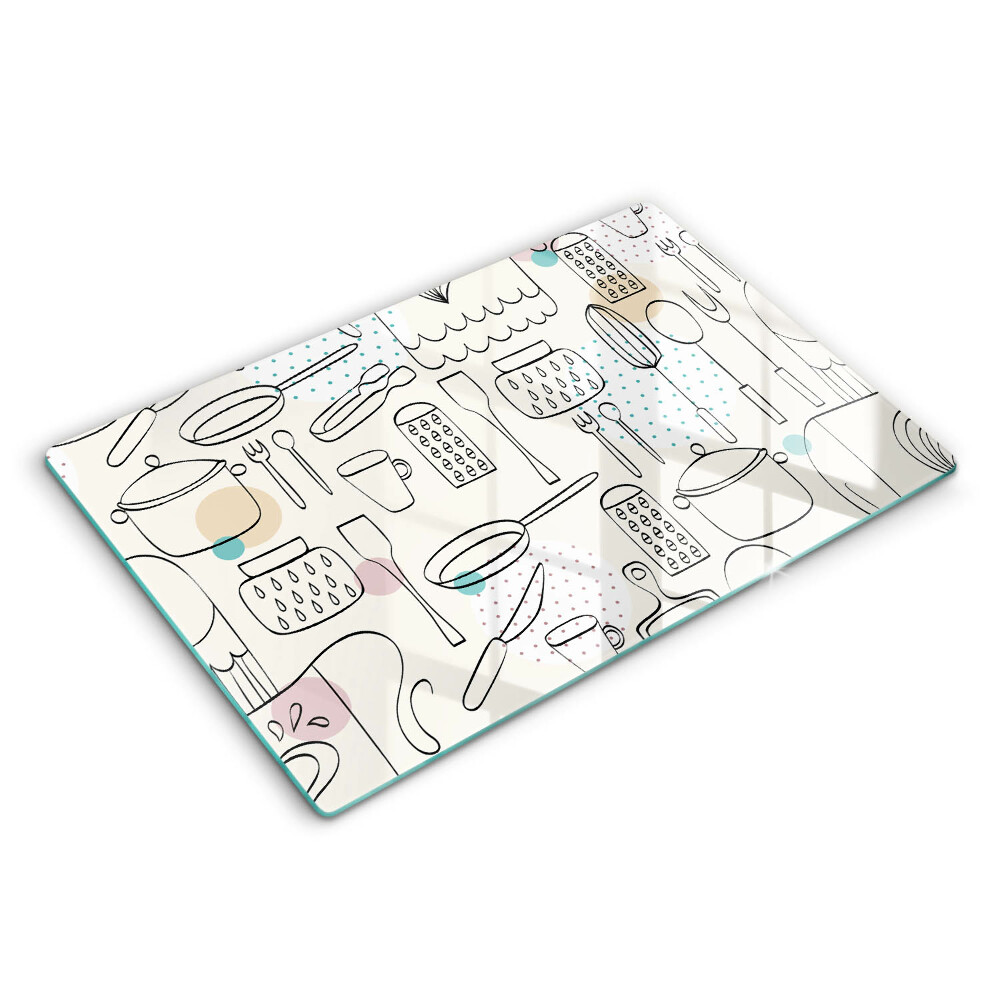 Skleněná deska za plynový sporák 80x52 cm Kuchyňské doplňky