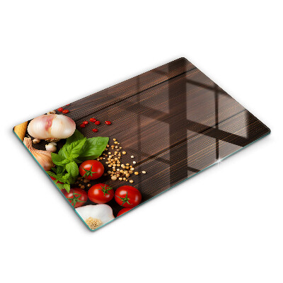 Sklo za sporák 80x52 cm Zelenina na stole