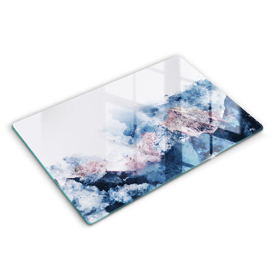 Kryt na sklokeramickou desku 80x52 cm Abstraktní malované hory