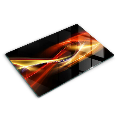 Kryt na indukční desku 80x52 cm Abstraktní kouř a světlo