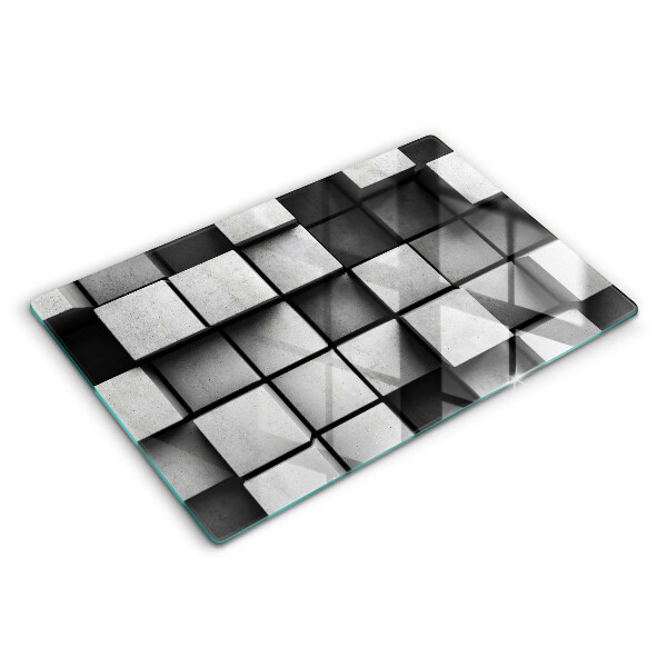 Sklo za sporák 80x52 cm 3D geometrické pozadí