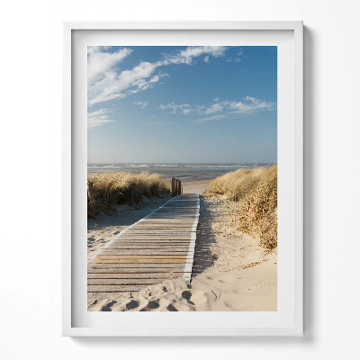 Obraz v rámu Výhled na pláž a moře