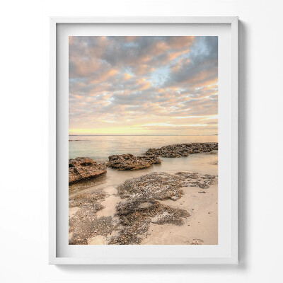 Obraz v rámu Plážová krajina moře a oblohy