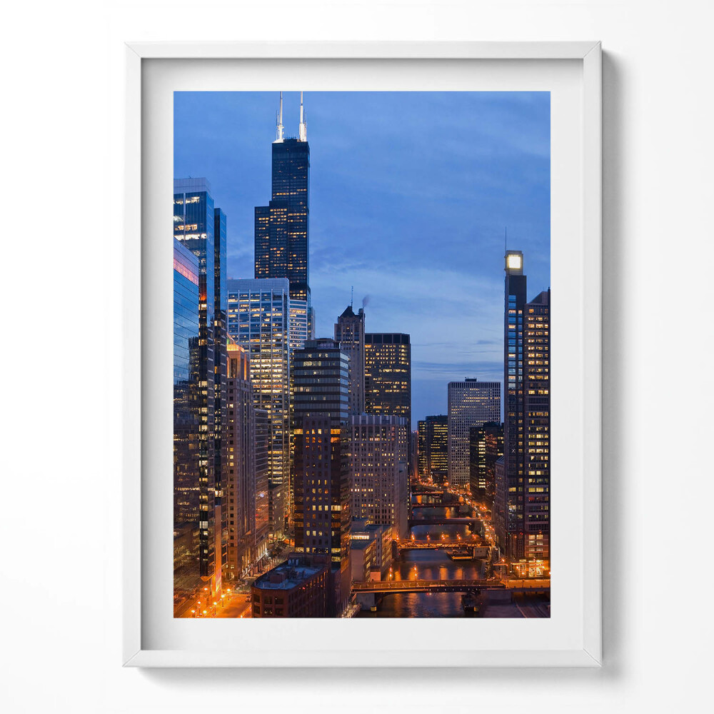 Obraz v rámu Světla budov velkých měst