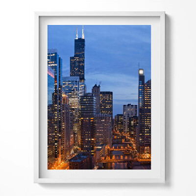 Obraz v rámu Světla budov velkých měst