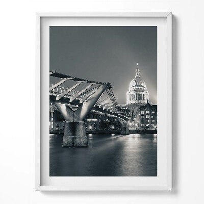 Obraz v rámu Černobílá městská krajina