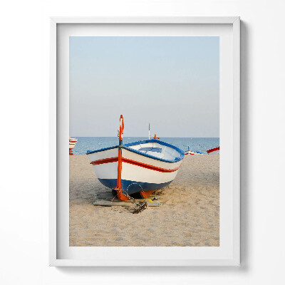 Obraz v rámu Lodě na pláži
