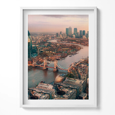 Obraz v rámu Londýn z ptačí perspektivy