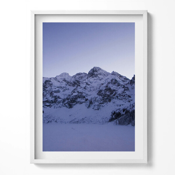 Obraz v rámu Krajina zasněžených hor