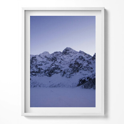 Obraz v rámu Krajina zasněžených hor