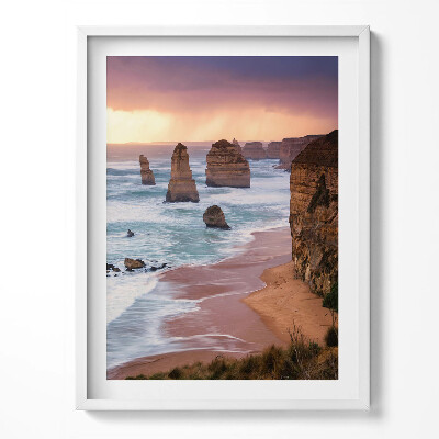 Obraz v rámu Krajina přímořského útesu