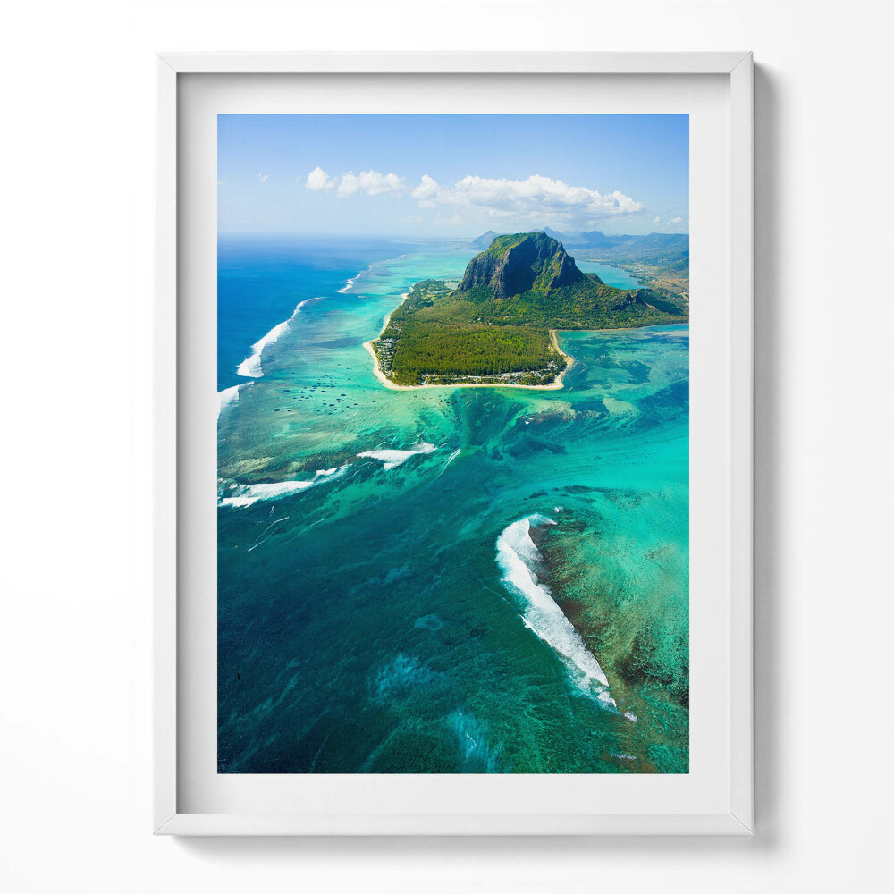 Obraz v rámu Tyrkysový oceán z ptačí perspektivy