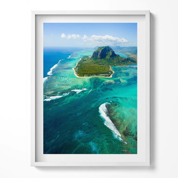 Obraz v rámu Tyrkysový oceán z ptačí perspektivy