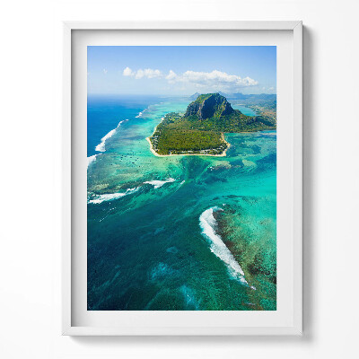 Obraz v rámu Tyrkysový oceán z ptačí perspektivy