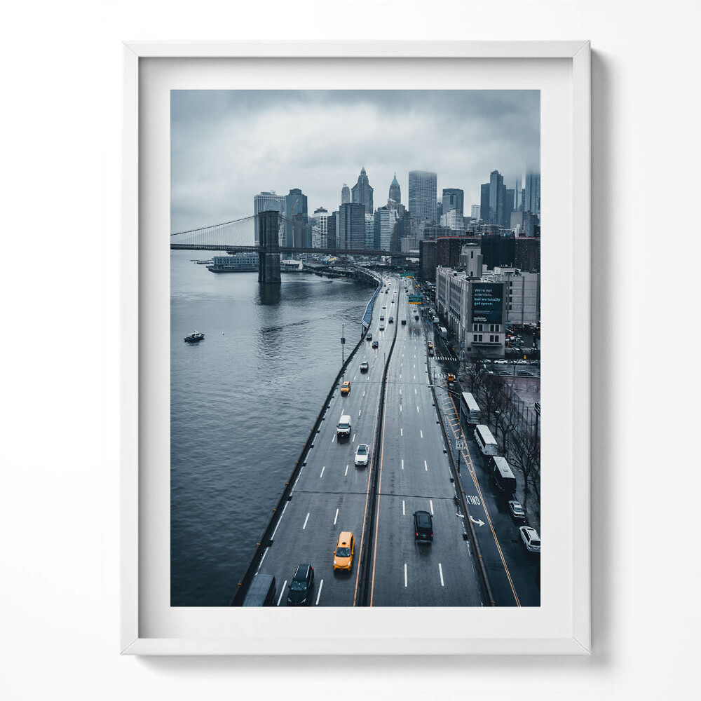 Obraz v rámu Pohled na městskou ulici z ptačí perspektivy