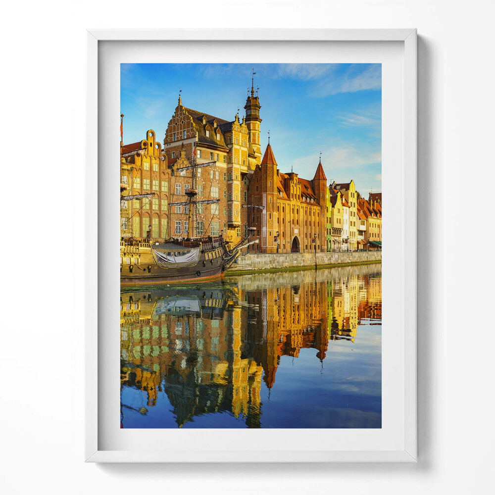 Obraz v rámu Gdaňsk Motława