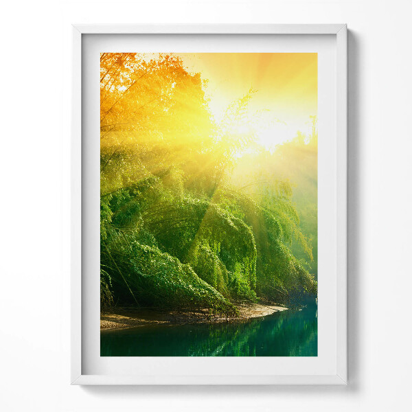 Obraz v rámu Přírodní krajina na slunci