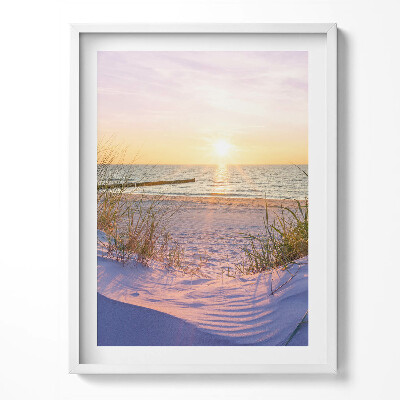 Obraz v rámu Polské moře - pláž na slunci