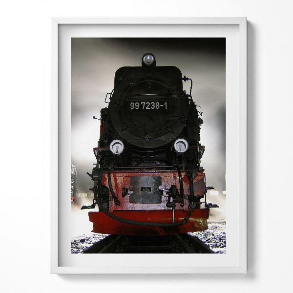 Obraz v rámu Lokomotivy v noci