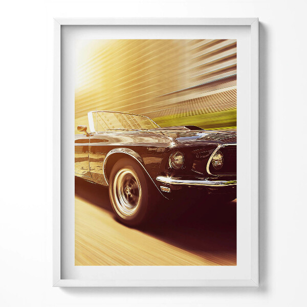 Obraz v rámu Klasické auto za jízdy