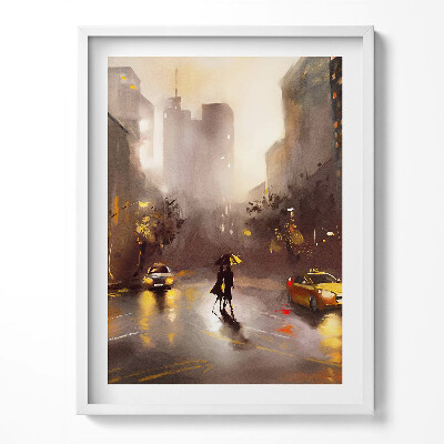 Obraz v rámu Pohled na ulici v New Yorku