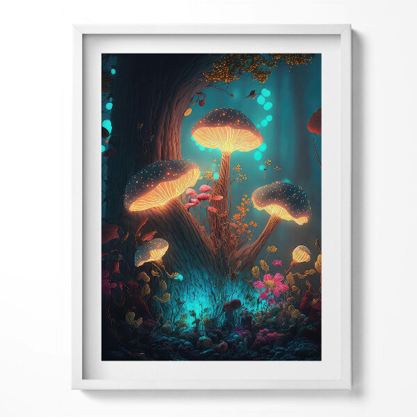 Obraz v rámu Lesní a kouzelné houby