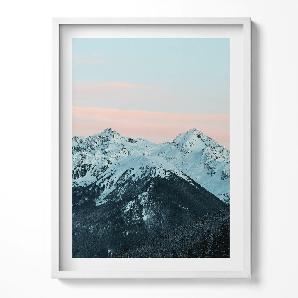 Obraz v rámu Pohoří v zimě