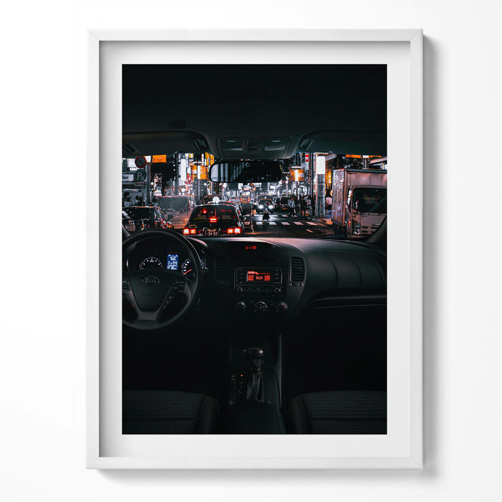 Obraz v rámu Auto v Tokiu