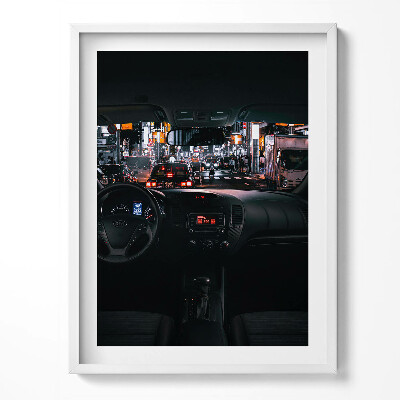 Obraz v rámu Auto v Tokiu