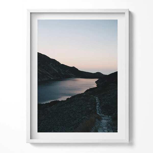 Obraz v rámu Jezero a hory Tater