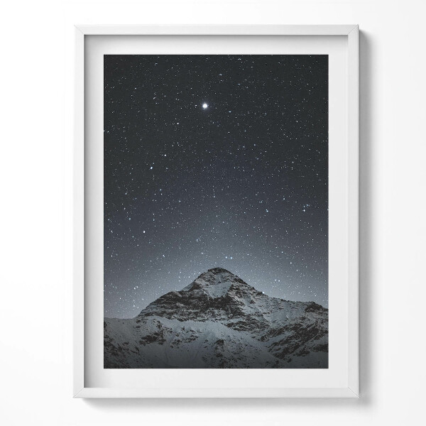 Obraz v rámu Hora za hvězdné noci