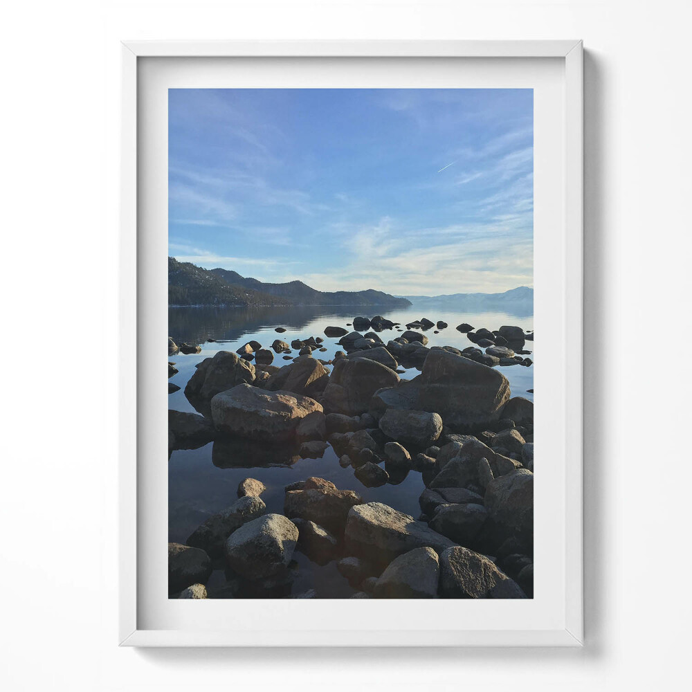 Obraz v rámu Kameny pod zataženou oblohou