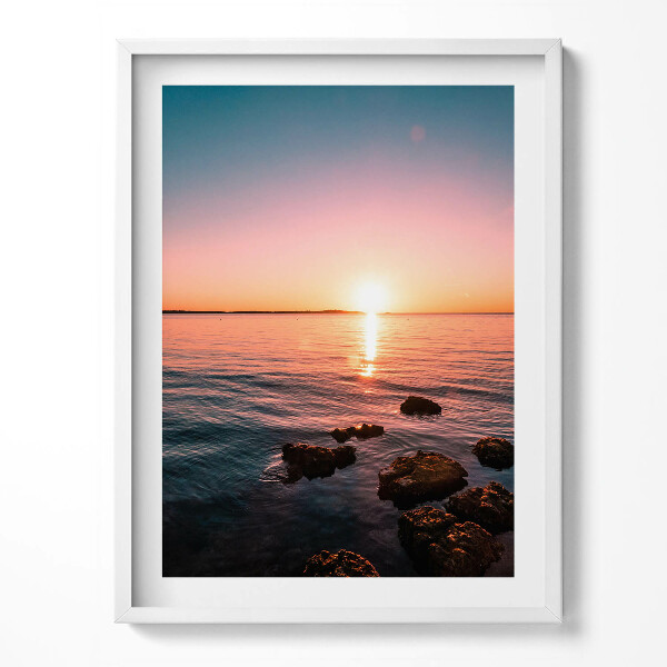 Obraz v rámu Skály při západu slunce