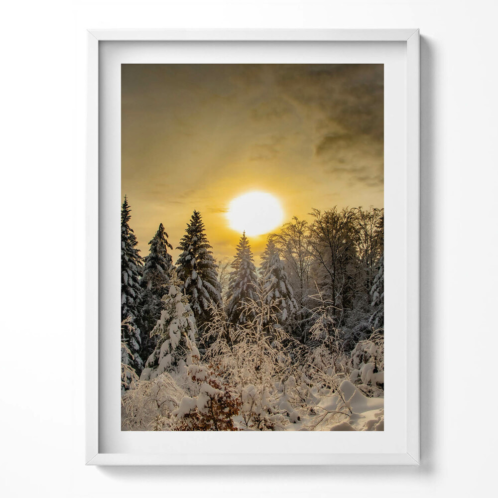 Obraz v rámu Zimní krajina Beskydy