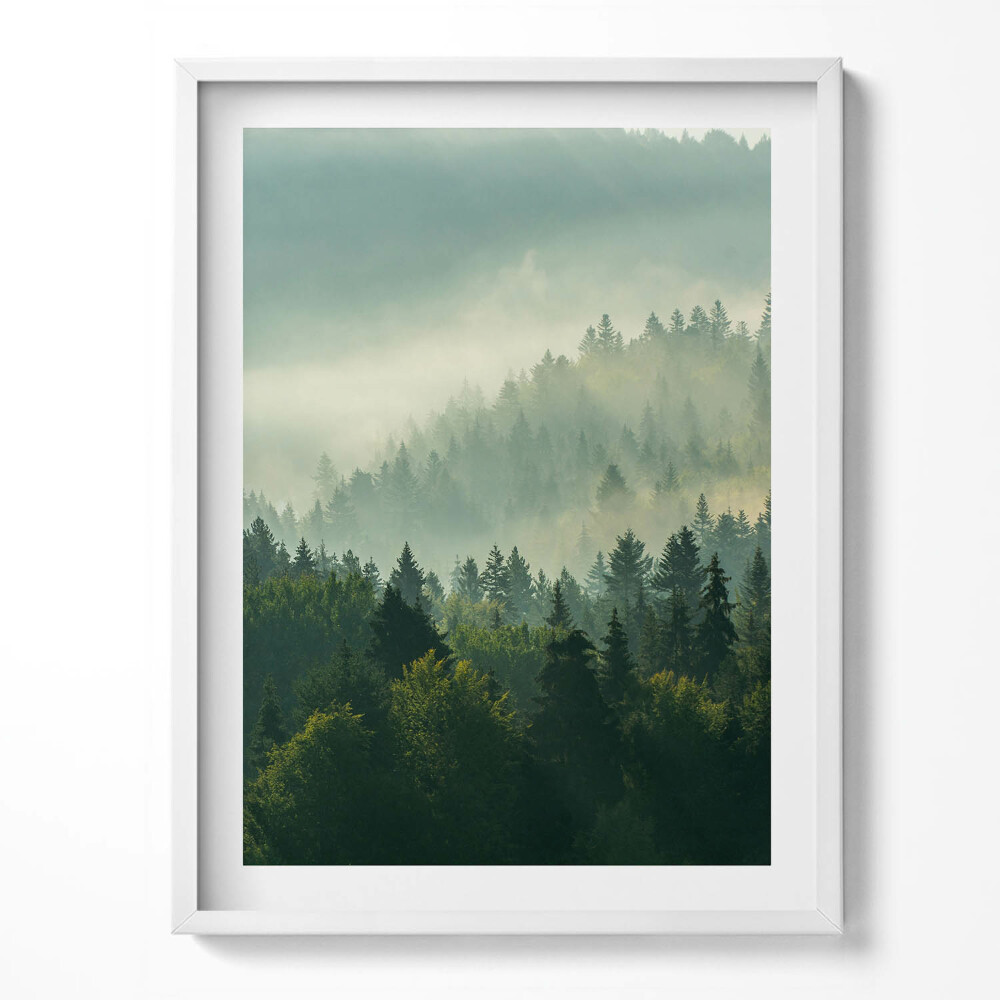 Obraz v rámu Východ slunce v Beskydech