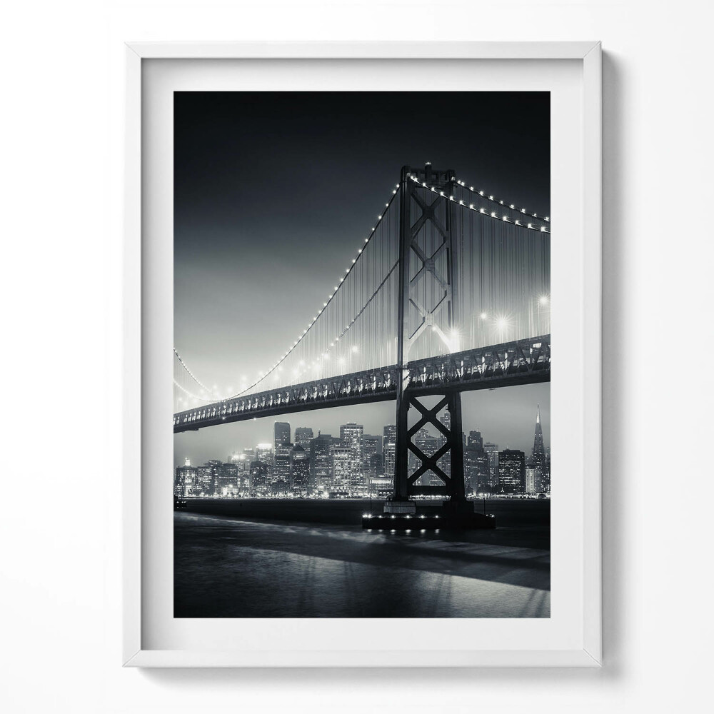 Obraz v rámu Most v noci San Francisco