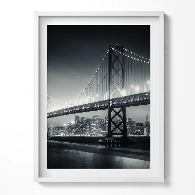 Obraz v rámu Most v noci San Francisco
