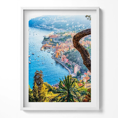 Obraz v rámu Vesnice Villefranche-sur-Mer